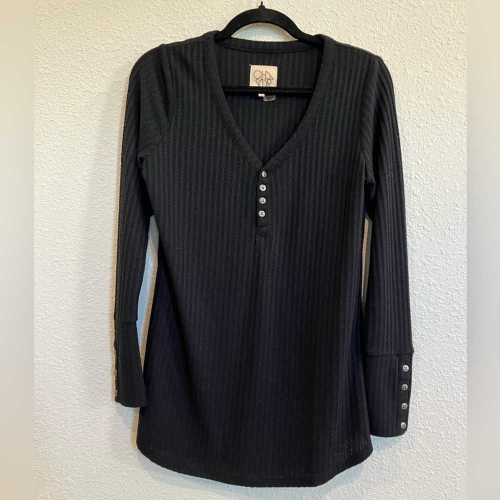 #926 Chasor long sleeve top black size medium